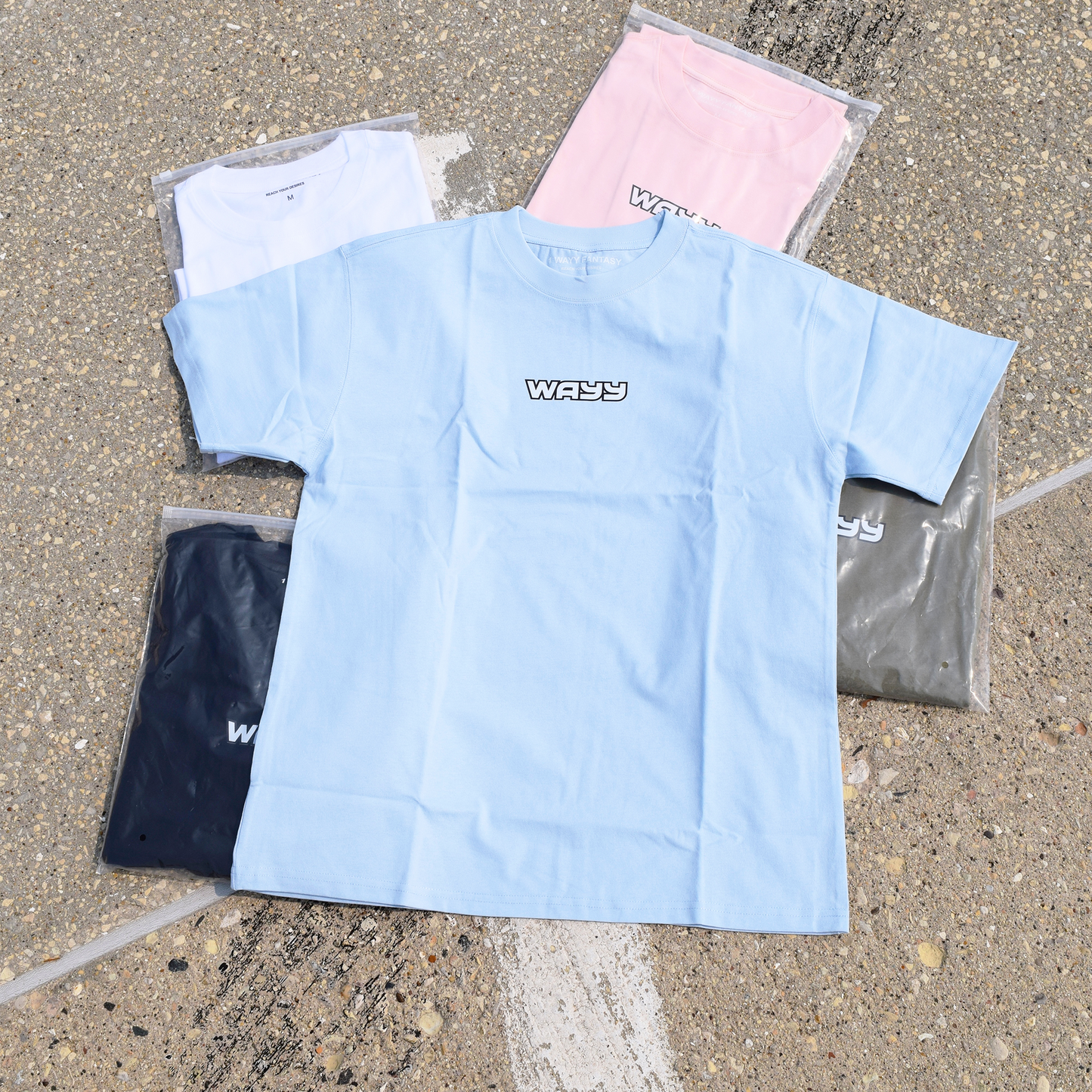 "Wayy" Logo Tee (Blue)