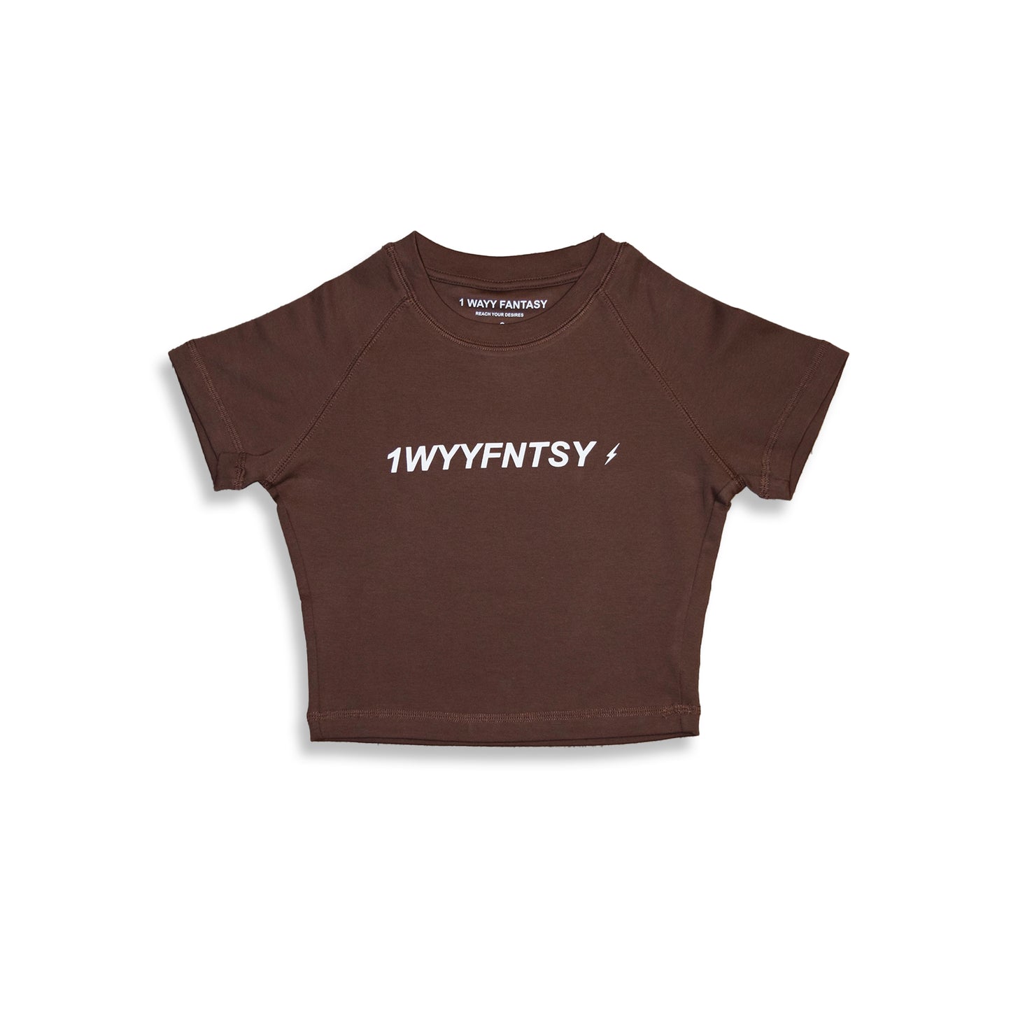 "Logo" Crop Top (Brown)