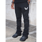 "Logo" Stacked Sweatpants (Black)