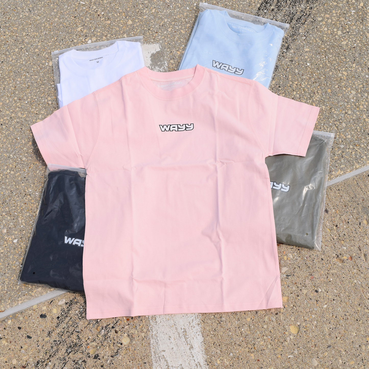 "Wayy" Logo Tee (Pink)