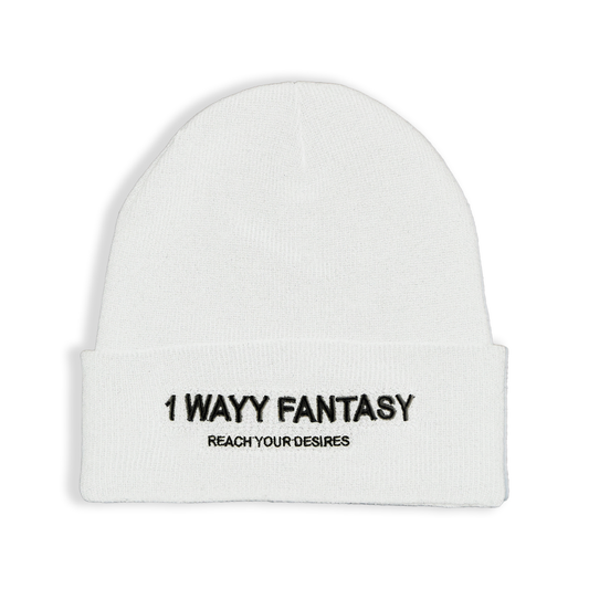 "1.W.F." Beanie (White)