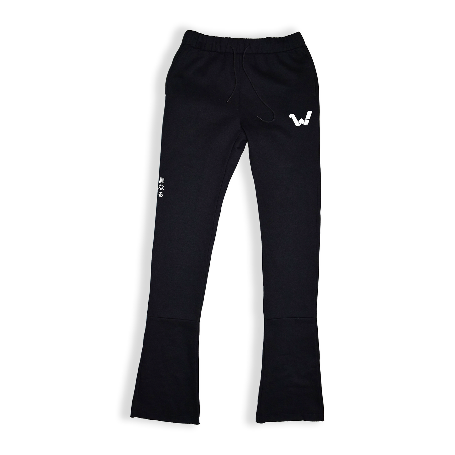 "Logo" Stacked Sweatpants (Black)